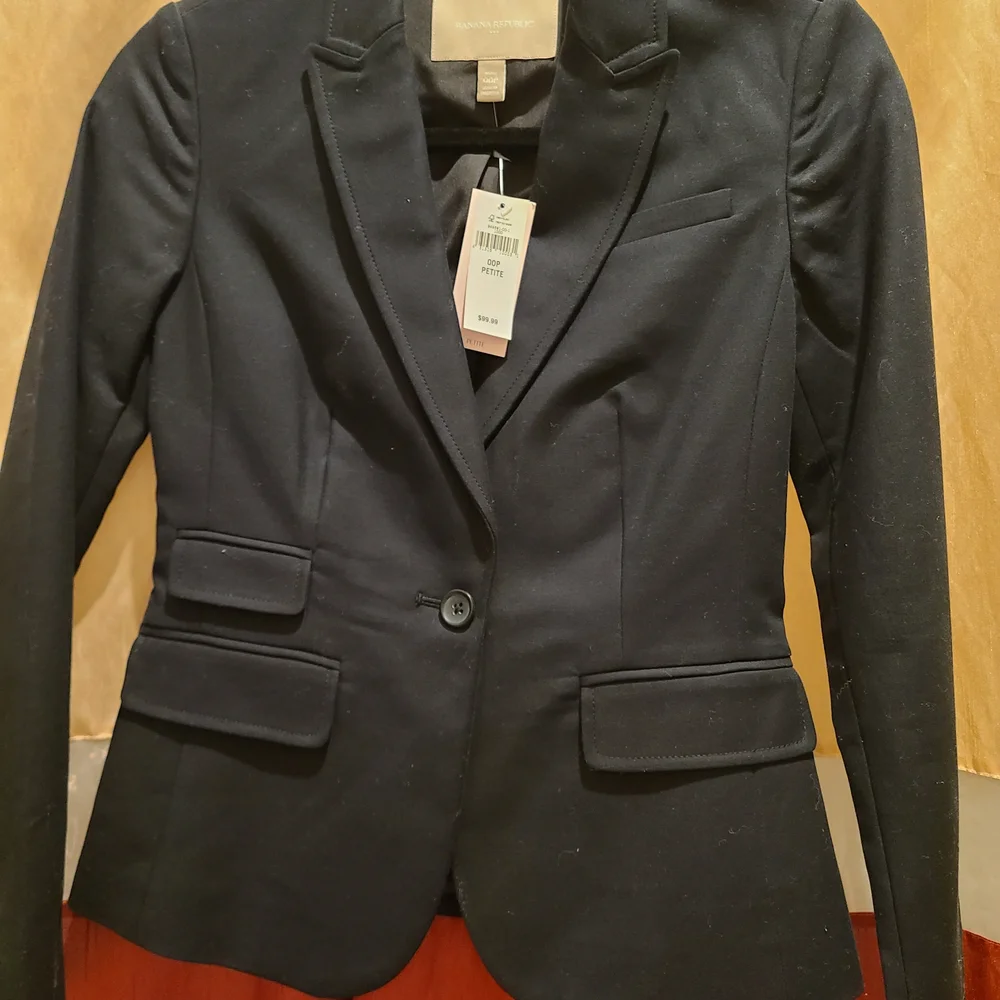 NWT-Banana Republic Black Blazer - Picture 1 of 10
